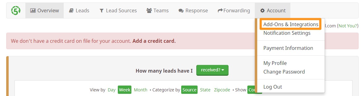 Step_3_-_Log_into_fivestreet__click_Account__then_click_Add-Ons___Integrations_from_the_drop_down.jpg